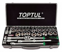 На фото Набор инструмента Toptul 1/2" дюйм + метр. 43ед. (GCAD4303)
