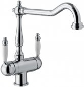 На фото Смеситель для кухни Franke OLD ENGLAND CLEAR WATER хром (115.0370.682)
