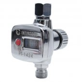 На фото Регулятор давления Intertool с цифрововым манометром для пистолетов покрасочных 1/4" (PT-1424)