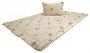На фото Набор Руно Sheep Шерсть Одеяло 140x205 см + подушка 50x70 см Бежевое (924.02Sheep)