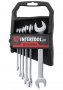 На фото Набор рожковых ключей Intertool 6шт 6-17мм CrV satin PROF DIN3110 (XT-1101)