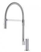 Кухонный смеситель Franke MANHATTAN с гибким шлангом хром (115.0196.550) На фото Кухонный смеситель Franke MANHATTAN с гибким шлангом хром (115.0196.550)