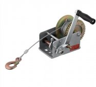 Лебедка рычажная Intertool барабанная стальной трос 900кг (GT1455) На фото Лебедка рычажная Intertool барабанная стальной трос 900кг (GT1455)