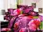 На фото Постельное белье Leleka-Textile Полисатин 175х210 Пурпурное Двуспальное