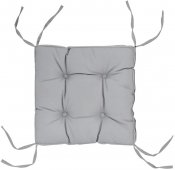 На фото Подушка на стул DOTINEM COLOR серая 40х40 (борт 5см)  (213109-3)