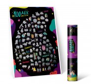 На фото Скретч-постер 100 ДЕЛ LOVE edition рус (тубус)