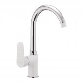 На фото Смеситель для кухни MIXXUS COLORADO 014 белый (MI1641)