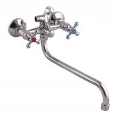 На фото Смеситель для ванны ZERIX DMX 605 с полнооборотной кран буксой (ZX2958)