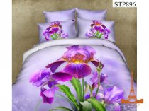 На фото Комплект постельного белья Love you Ирис 230х245 см 4шт Евро Фиолетовый (stp 896)