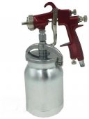 На фото Краскопульт пневматический Auarita LVMP 1.7 мм 140-170 л/мин 4 Бар 1000 мл (K-200-1.7)