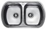 На фото Мойка для кухни Haiba 80x49 Double Decor декорированная (HB0572)