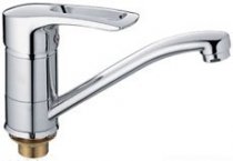 На фото Кухонный смеситель Haiba Hansberg 555-15 СМ из нержавейки (HB0788)