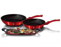 Набор посуды Berlinger Haus Burgundy Metallic Line 3 предметов (BH-1668) На фото Набор посуды Berlinger Haus Burgundy Metallic Line 3 предметов (BH-1668)