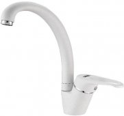 На фото Кухонный смеситель Franke VEGA фрагранит белый (115.0275.366)