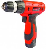 На фото Шуруповерт аккумуляторный Mastertool 12V Li-ion 1.3 Ач, 0-600 об/мин, 0-10 мм, 1 АКБ (MCDT1216.B1)