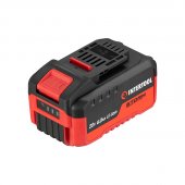 На фото Аккумулятор Intertool 20 В, литий-ион, 6.0 Ач, индикатор уровня заряда (WT-0342)