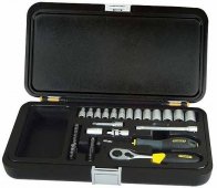 На фото Набор головок торцевых Stanley Expert 1/4" с инструментами, 35 шт DW (1-94-672)