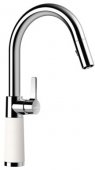 Кухонный смеситель Schock SC520 Alpina-07 хром/белый (55512007) На фото Кухонный смеситель Schock SC520 Alpina-07 хром/белый (55512007)