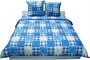 На фото Комплект постельного белья Руно Джинса 220х240 см 5шт Семейный Синий (6.114БК_3126 Джинса)