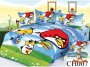На фото Комплект постельного белья Love you Angry Birds 150х220 см 4шт Детский Голубой (CH 7)