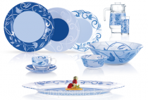 На фото Сервиз столовый Luminarc Plenitude Blue 46 предметов (N4871)