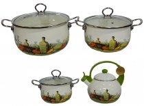 На фото Набор эмалированной посуды Edenberg 7 предметов (EB-3372-D)