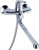 Смеситель для ванны Aquatica NM D40 гусак прямой 350мм дивертор встроенный картриджный (NM-2C234C) На фото Смеситель для ванны Aquatica NM D40 гусак прямой 350мм дивертор встроенный картриджный (NM-2C234C)