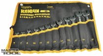 На фото Набор ключей рожково-накидных Mastertool 12 шт 6,7,8,10-15,17,19,22 мм (72-0112)