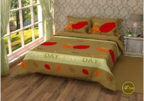 На фото Постельное белье Leleka-Textile Полиэстер 175х210 Коричневое Двуспальное