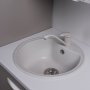 На фото Кухонная мойка Fancy Marble (Буль-Буль) TEXAS 510х510х190 белая (101050001)