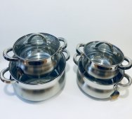 На фото Набор кастрюль из нержавеющей стали Edenberg 8 предметов (EB-3718)