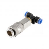 На фото Тройник на шланг 6мм и быстроразъемное соединение Intertool (PT-1866)