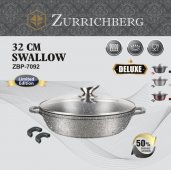 Сотейник Zurrichberg 32 х 7.5 см с мраморным покрытием (ZBP-7092 Gray) На фото Сотейник Zurrichberg 32 х 7.5 см с мраморным покрытием (ZBP-7092 Gray)