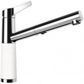 Кухонный смеситель Schock SC510 Alpina-07 хром/белый (55412007) На фото Кухонный смеситель Schock SC510 Alpina-07 хром/белый (55412007)