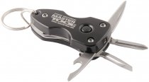 На фото Мультитул-брелок Mastertool 5 в 1 нож, отвертка PH, отвертка SL, фонарик, открывалка (79-0025)