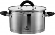 На фото Кастрюля Vinzer с крышкой 24 cм / 6.0 л Delight series (89055)