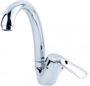 На фото Смеситель для кухни Tau SM D40 гусак ухо на гайке (SM-4B144C)