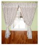 На фото Штора Прованс Lilac Rose 140х250 см 2шт Фиолетовая роза с мережкой (.007767)