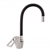 Смеситель для кухни ZERIX YUB 181 с черным гибким изливом (ZX0438) На фото Смеситель для кухни ZERIX YUB 181 с черным гибким изливом (ZX0438)