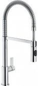 На фото Кухонный смеситель Franke FOX PRO с гибким шлангом хром (115.0486.993)
