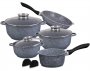 На фото Набор посуды с мраморным покрытием Edenberg 10 предметов (EB-8012)