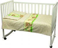 На фото Комплект постельного белья Руно Младенец 60х120 см 3шт Детский Бежевый Ежик (932.02_(Бежевий) їжачок