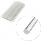 На фото Комплект прозрачных клеевых стержней Intertool 11.2мм*300мм 1кг (RT-1026)