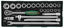 На фото Набор торцевых головок Jonnesway 1/2"DR 10-32 мм 24 шт (S04H4524S)