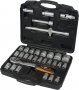 Набор насадок торцевых Miol с трещоткой 1/2'' 32 шт CRV в кейсе (58-147) На фото Набор насадок торцевых Miol с трещоткой 1/2'' 32 шт CRV в кейсе (58-147)