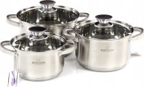 На фото Набор кастрюль из нержавеющей стали Bohmann 6 предметов (BH 0516)