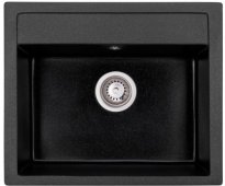 На фото Кухонная мойка Granado Lerida Black shine (0401)