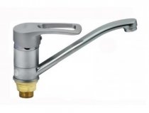 Кухонный смеситель Haiba Hansberg 555-15 CM на гайке сатин (HB0214) На фото Кухонный смеситель Haiba Hansberg 555-15 CM на гайке сатин (HB0214)