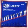 На фото Набор комбинированных ключей Licota 8-19 мм 9 предметов (AWT-ERSK07)