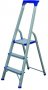 На фото Стремянка алюминиевая Flora 3 ступенчатая (5035484)